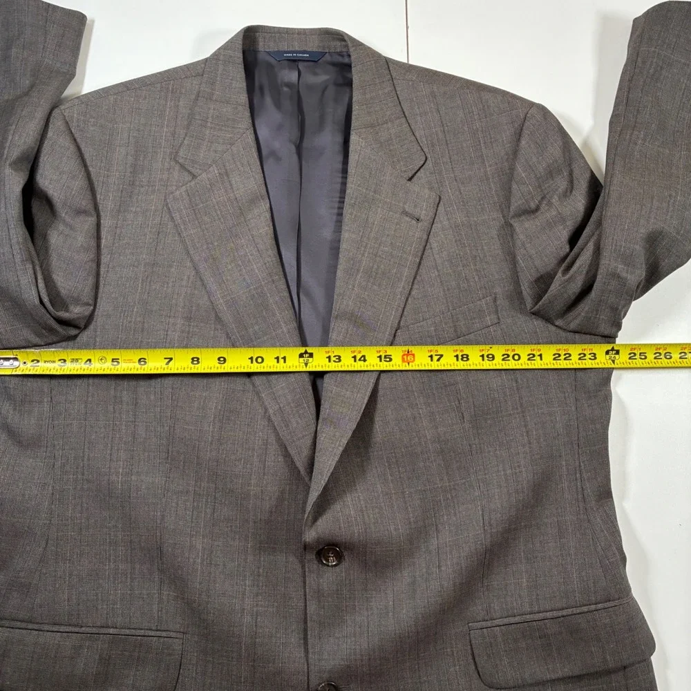 Brooks Brothers Blazer 46R Brown Glen Plaid 100% Wool Sport Coat Canada